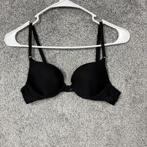 Victoria's Secret Bra 34A Black Push Up Underwire Padded T-Shirt Everyday